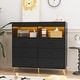 preview thumbnail 7 of 16, Dresser for Bedroom with 6 Drawers Black