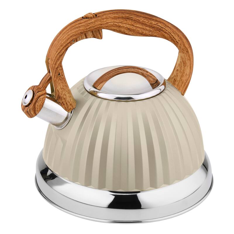 Lorren Home Trends Stovetop Tea Kettle 3L/12 Cups, Whistling Spout. - Clear