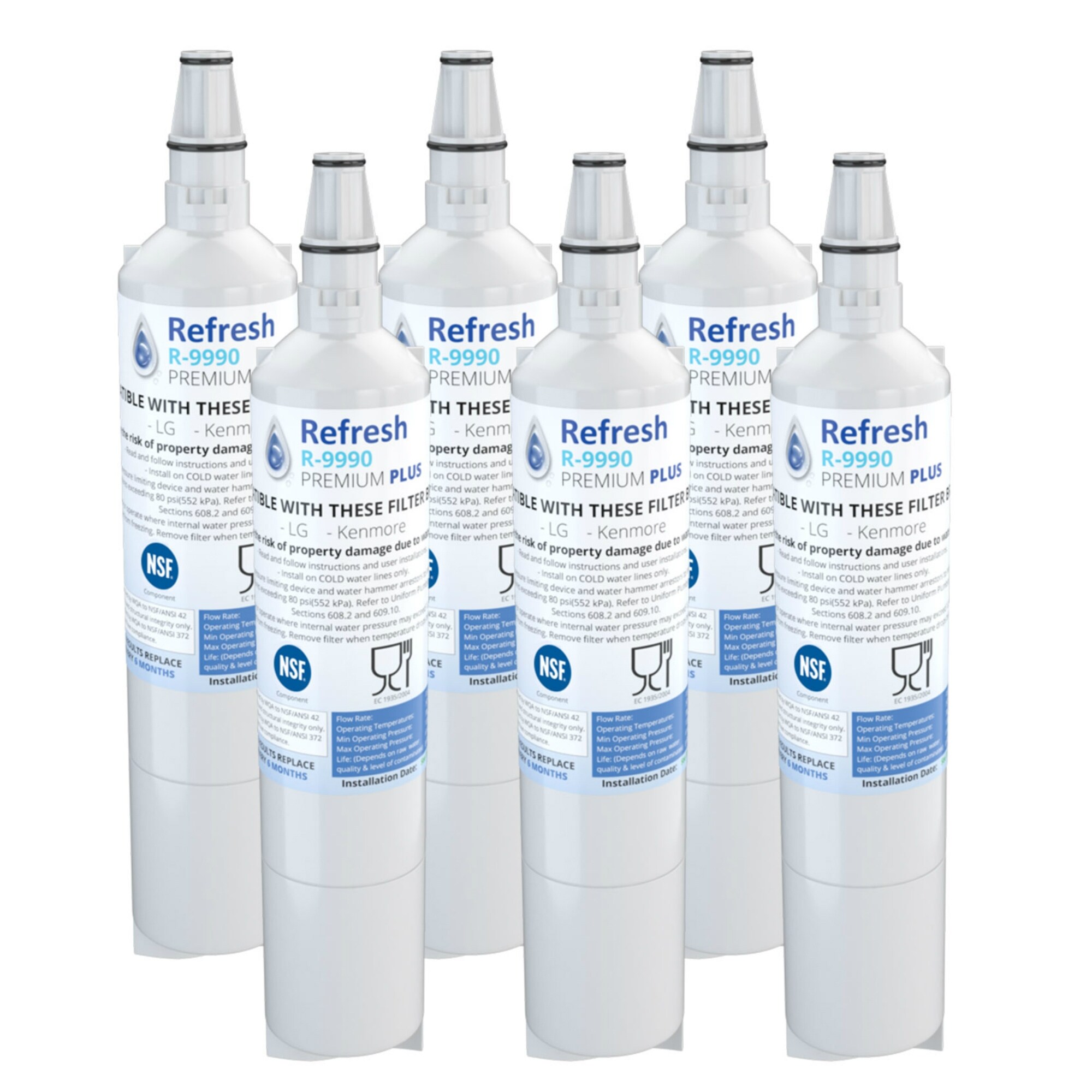 Shop Black Friday Deals On Replacement Water Filter For Lg Tier1 Rwf1051 Refrigerator Water Filter By Refresh 6 Pack White Overstock 24014245