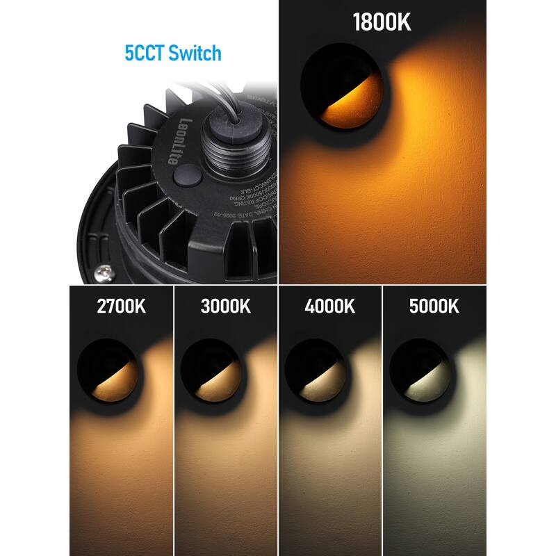 5W 5CCT LED In-Ground Well Light, IP67 Waterproof, 12–24V AC/DC