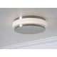 preview thumbnail 12 of 16, AFX Eris LED Flush Mount Light 14" - Satin Nickel