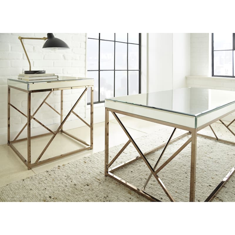 Steve Silver The Elsa Mirrored Side Table