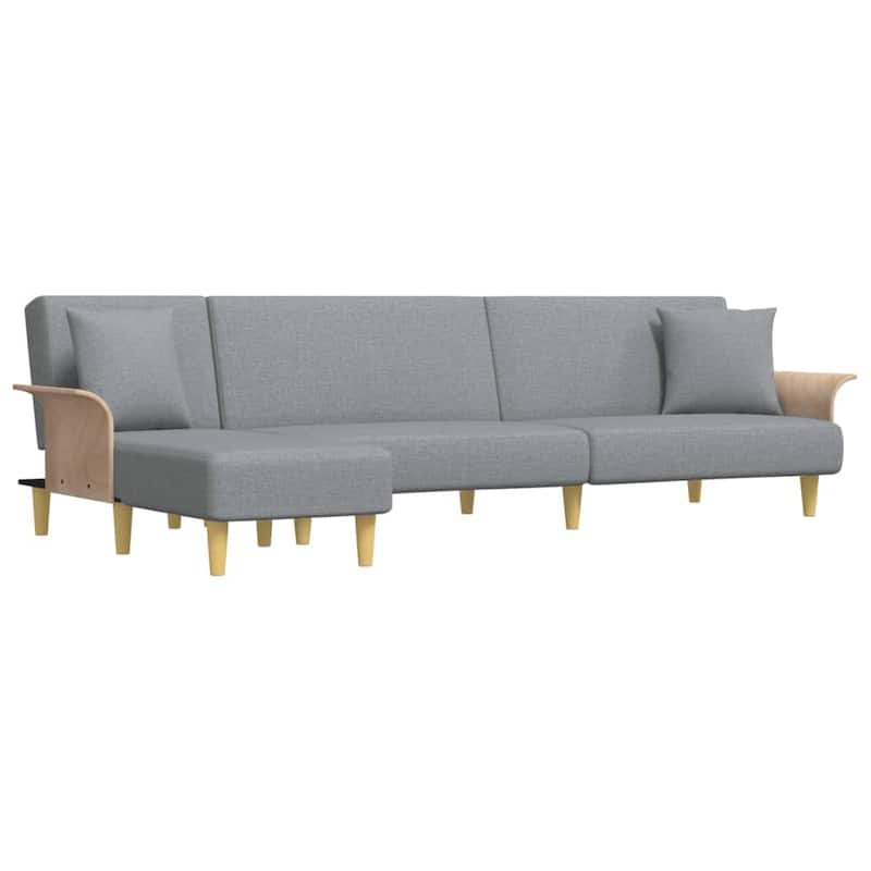 vidaXL L-shaped Sofa Bed Dark/Light Gray 109.8"x55.1"x27.6" Fabric - 109.8" x 55.1" x 27.6"