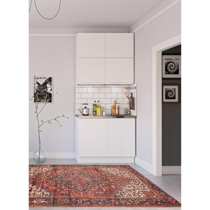 ECARPETGALLERY Hand-knotted Sarabi Red Wool Rug - 8'1 x 10'10