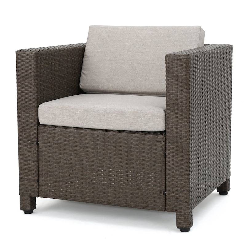 Puerta Outdoor 8-piece Wicker Sofa Chat Set with Cushions by Christopher Knight Home