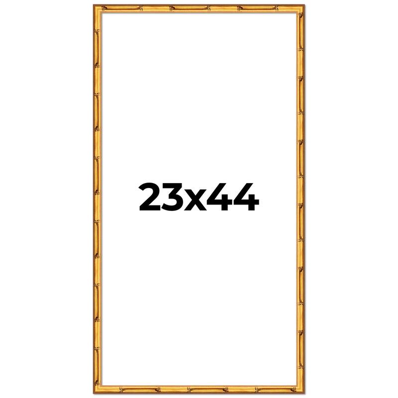 23x44 Frame Gold Bamboo Picture Frame Modern Photo Frame Includes UV Acrylic Shatter Guard Front Acid Free Foam Backing Board