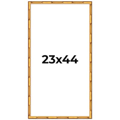 23x44 Frame Gold Bamboo Picture Frame Modern Photo Frame Includes UV Acrylic Shatter Guard Front Acid Free Foam Backing Board