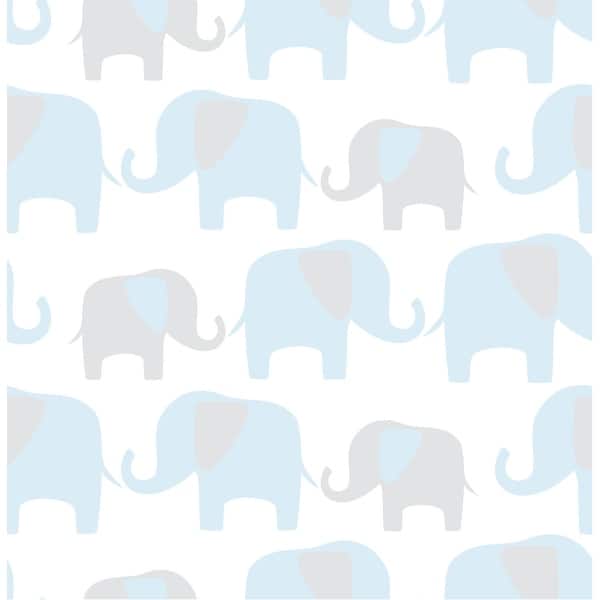 Shop Brewster Nu1404 30 3 4 Sf Blue Elephant Parade Peel And