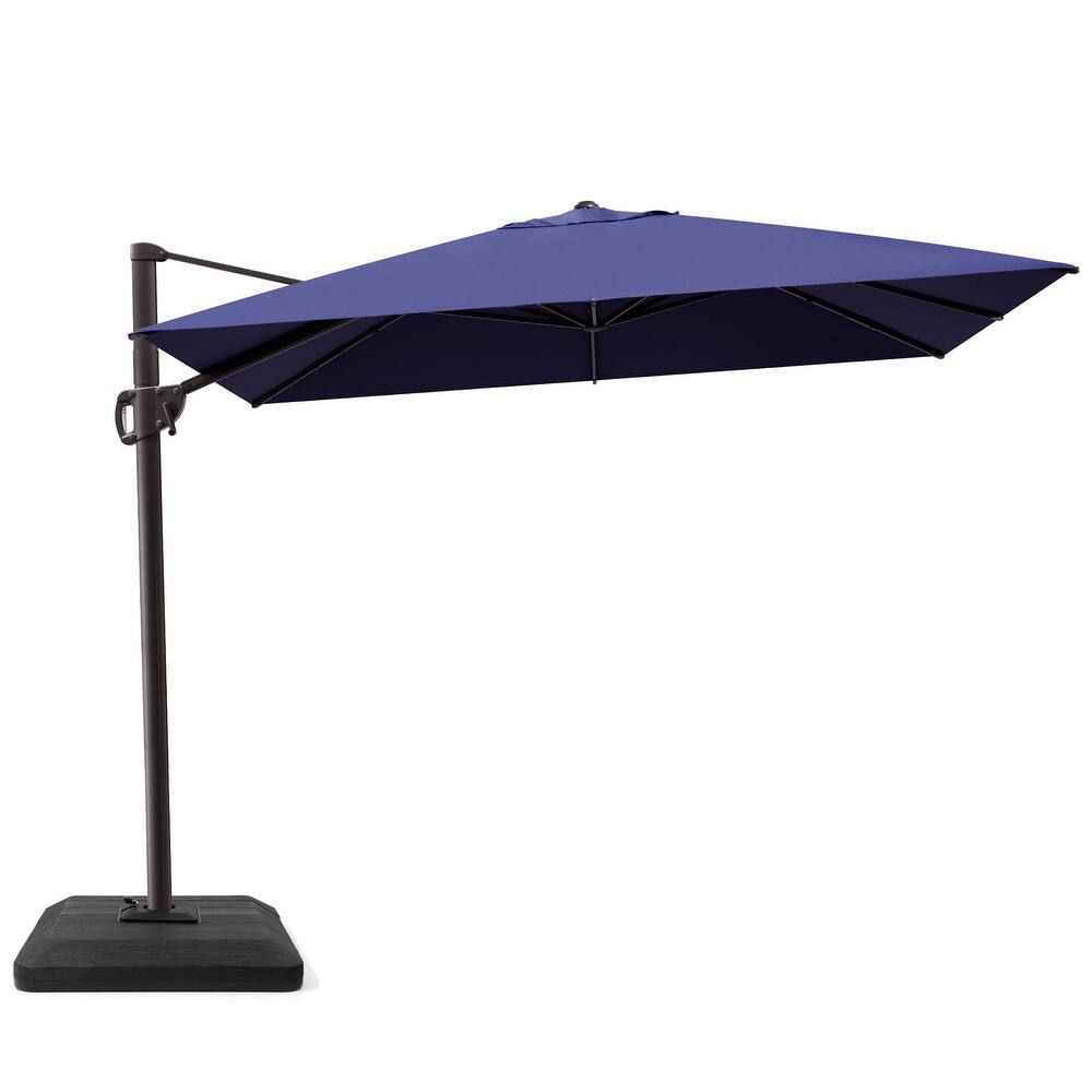 9 x 11 ft Crestlive Products Outdoor Patio Cantilever Offset Umbrella with Base