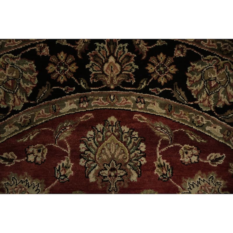 Hand Knotted Oriental 100% Wool Carpet Traditional All-Over Red Agra Area Rug - 7' 9'' X 7' 9''