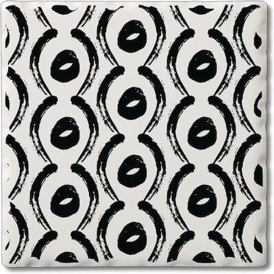 Eyes 1 Pack Single Absorbent Stone Coaster with Protective Cork Backing Made in The USA 4" Square, Artistic, Easily Wipes Clean