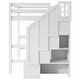 preview thumbnail 12 of 28, Full Size Loft Bed w/L-Shaped Desk,Drawers,Cabinet,Storage Staircase