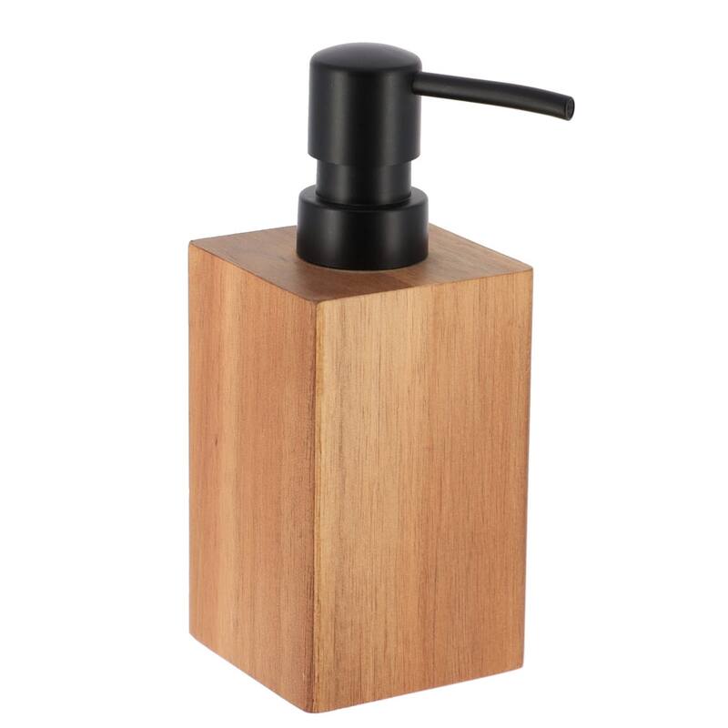 Acacia Wood Bathroom Accessory Set Collection - Soap dispenser Only