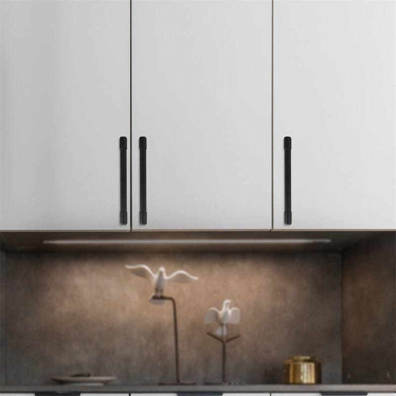 6 Pack Matte Black Cabinet Pull - 12.64 x 4.37 x 2.36