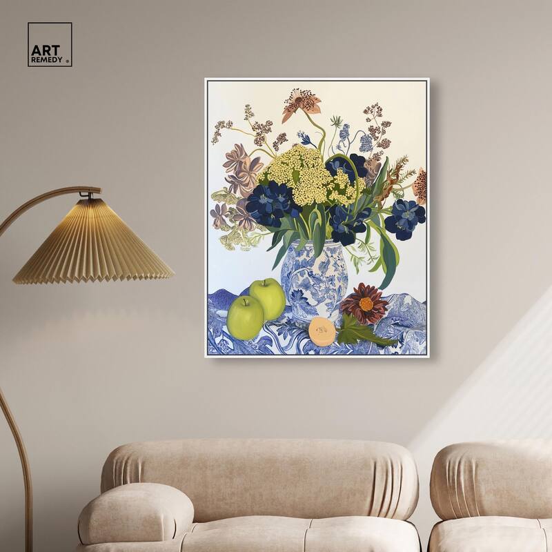 Flowers and Fruit Canvas by Art Remedy