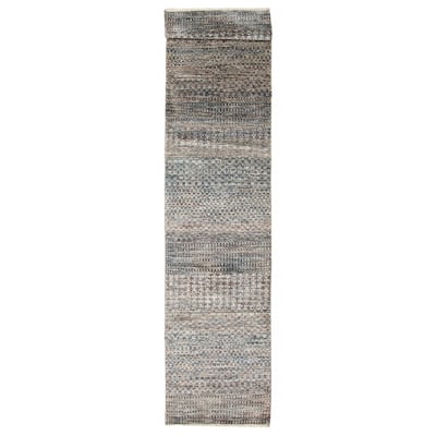 ECARPETGALLERY Hand-knotted Silk Shadow Multi Color Viscose, Wool Rug - 2'8 x 13'0