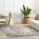 preview thumbnail 5 of 41, Nuloom Benoite Splashguard Medallion Machine Washable Area Rug 2' x 3' - Peach