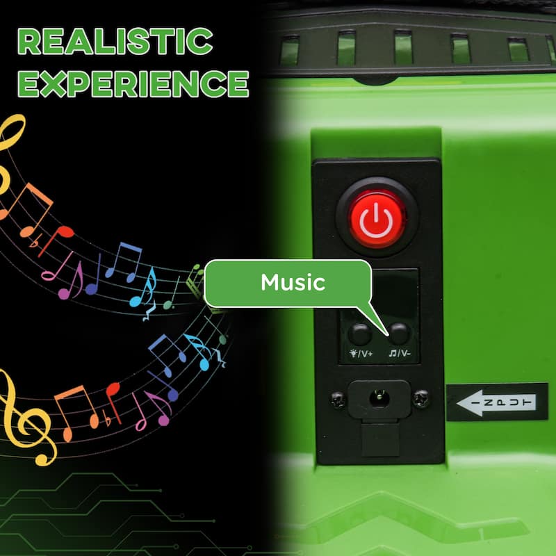 Green Kids Electric Bumper Car Ride-On Bumper Car with 360° Rotation, Ride on Car Electric Vehicle with LED Lights