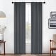 preview thumbnail 84 of 198, Superior Solid Machine Washable Room Darkening Curtains with Back Tabs, Set of 2 26" x 84" - Grey