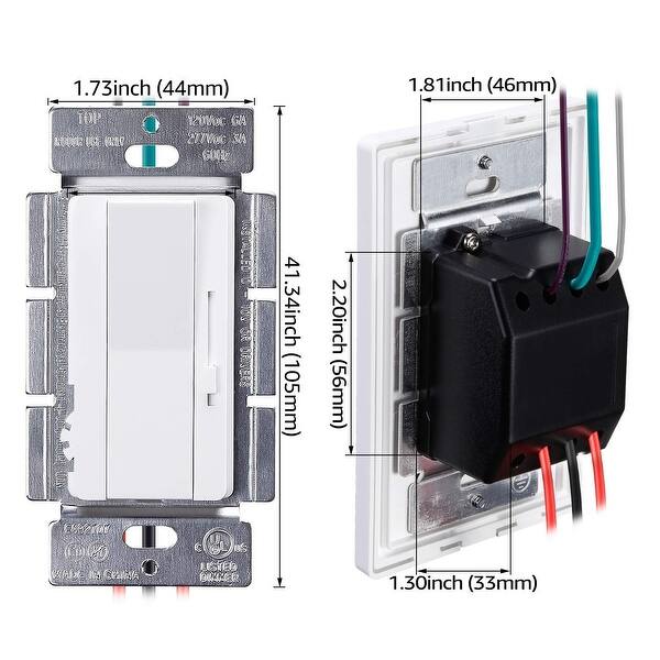 Shop Dimmer With On Off Switch For Led Lights Single Pole 3