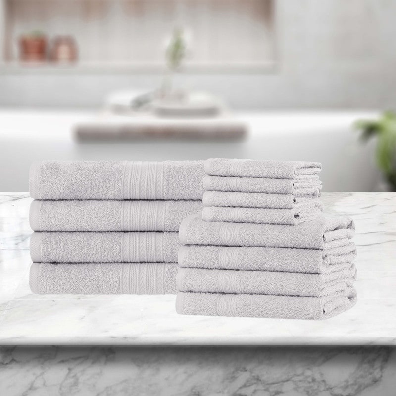 Superior Eco-Friendly Sustainable Cotton 12-Piece Bathroom Towel Set