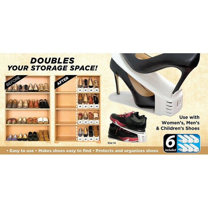 Shoe stacker slotz online space saver