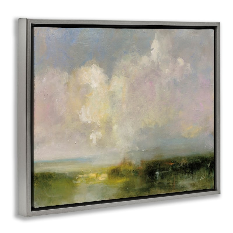 Stupell Abstract Clouds Painting Framed Floater Canvas Wall Art Design by Julia Purinton