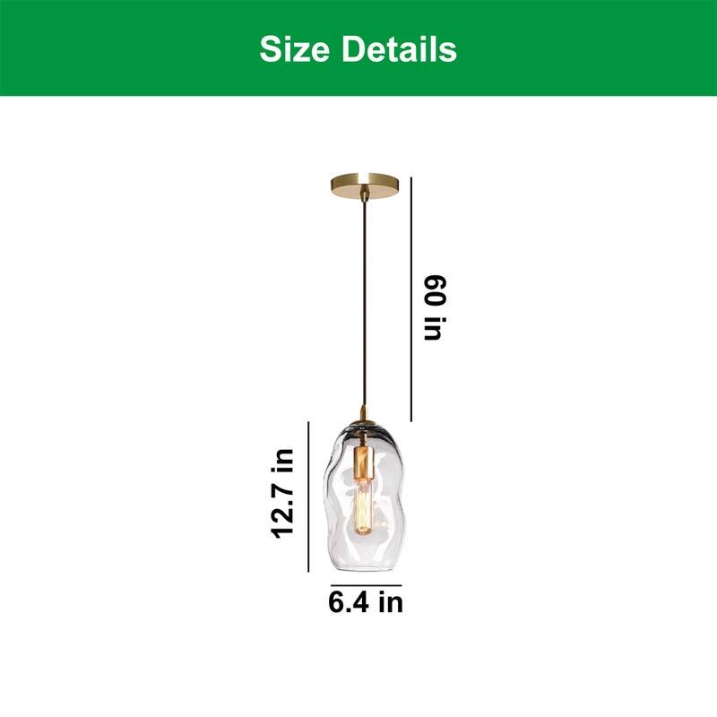 12 Inch light fixtures clear chandelier light glass pendant light