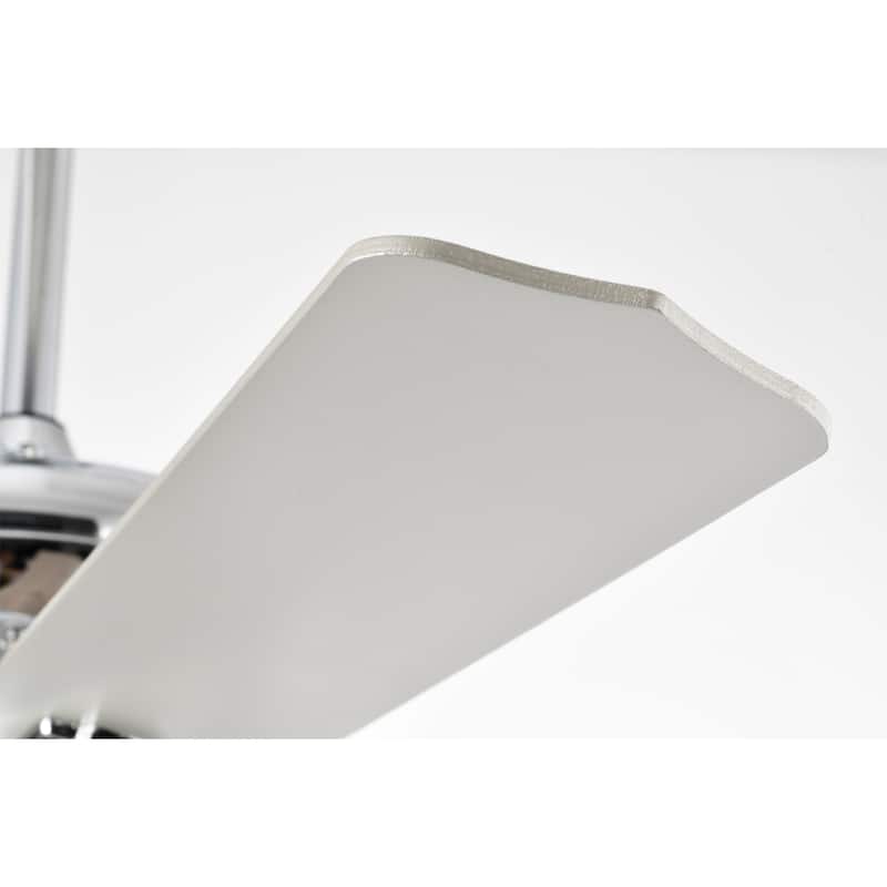 Turner 52 Inch Chrome Polish Crystal Ceiling Fan 3 Light with Remote