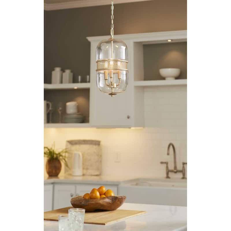 Progress Lighting Cayce 3 Light 9" Wide Taper Candle Mini Pendant