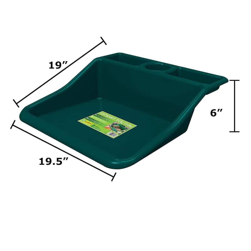 Compact Garden Tidy Tray with Shelf - 19"L x 19.5"W x 6"H; 2lbs