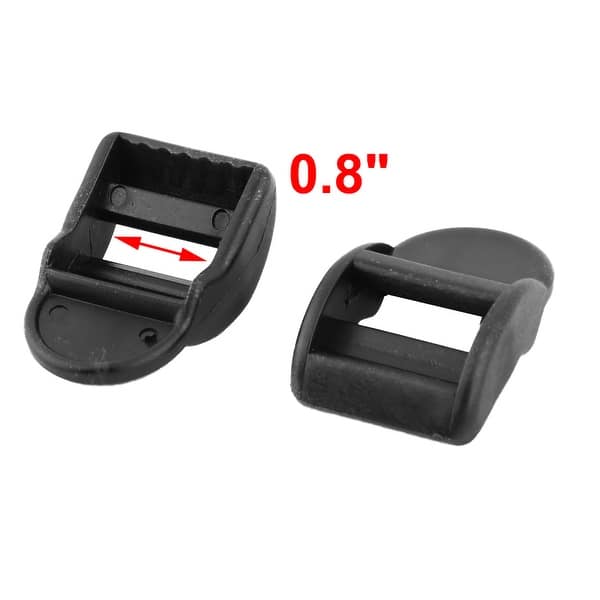 25mm(0.98) Metal Slide Strap Adjustable Buckle Fastener Black 12pcs