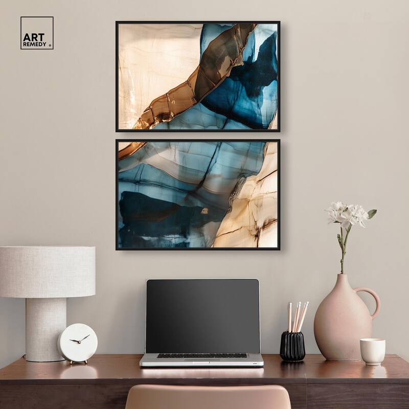 Glitch Aesthetic I Canvas Set of 2 by Art Remedy