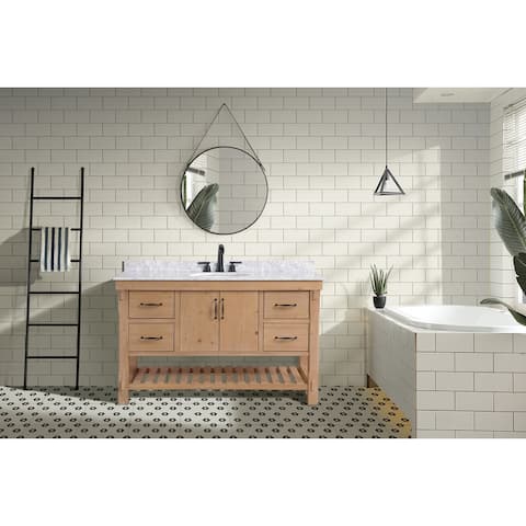 Marina 55" Bathroom Vanity, Driftwood Finish