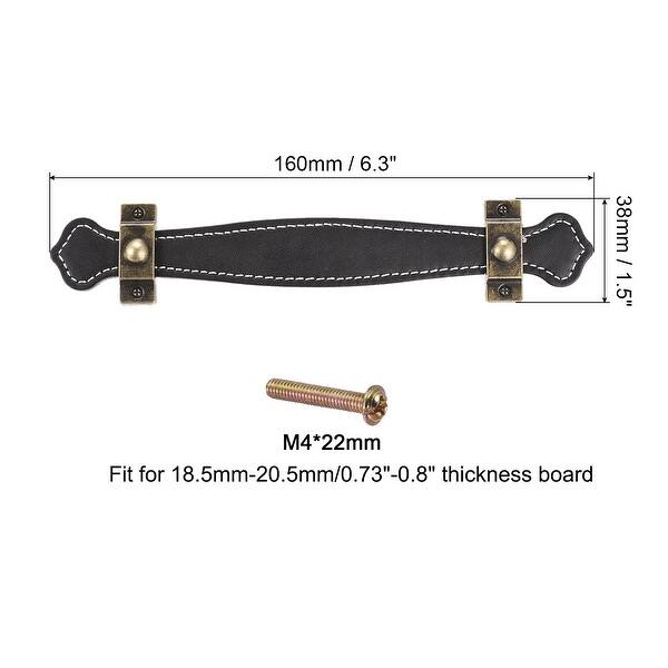 black dresser leather pulls Orchids Lux Home Berkeley Six Drawer Dresser in Black FN-5200-642033