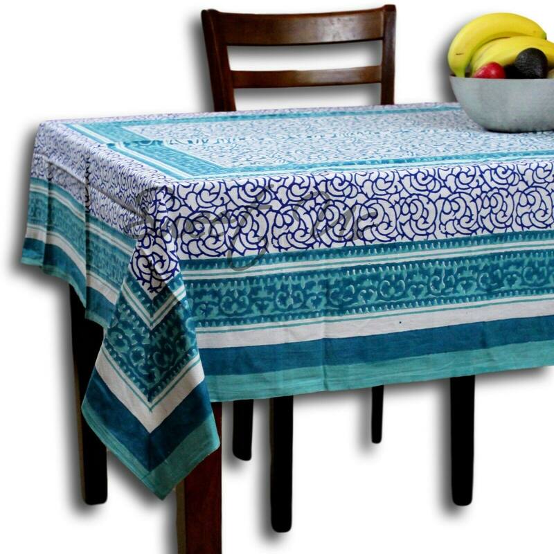 Cotton Heavenly Floral Tablecloth Rectangle - 70 x 104 in