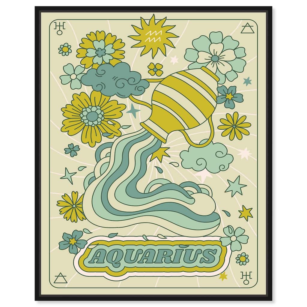 Aquarius Stars Card Canvas by Art Remedy