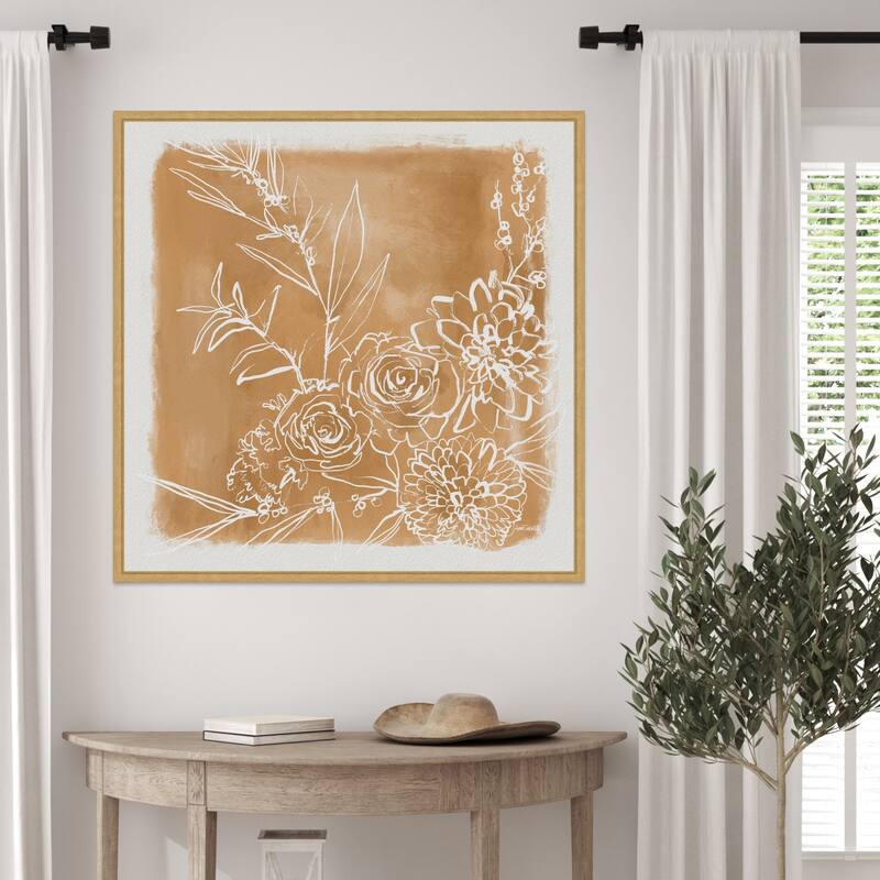 Flower Bundle by Anne Tavoletti Framed Canvas Wall Art Print