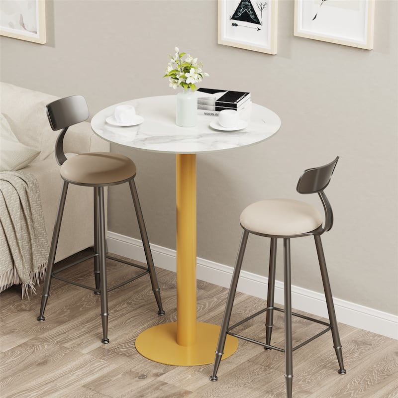 Tall Round Bar Height Bistro Pub Table for Business, Commercial Cafe