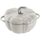 preview thumbnail 3 of 30, STAUB Cast Iron 3.5-qt Pumpkin Cocotte with Stainless Steel Knob White Truffle