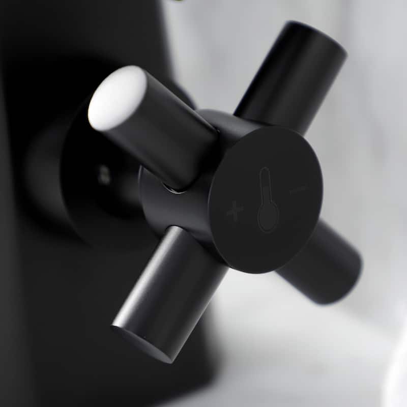 Kingston Brass Constantine Two-Handle 1-Hole Deck Mount Bathroom Faucet with Push Pop-Up
