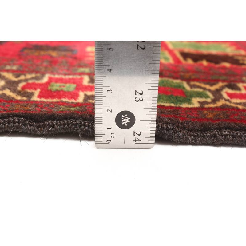 ECARPETGALLERY Hand-knotted Teimani Red Wool Rug - 2'9 x 4'10