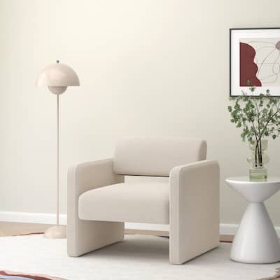 Modern style single sofa chair, upholstered comfortable chair with armrests, for dining room/bedroom/living room/reception