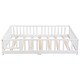 preview thumbnail 17 of 19, Twin Size Floor Bed with Door,Solid Wood Platform Bed Frame with Fence