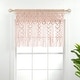 preview thumbnail 26 of 41, Lush Decor Boho Macrame Textured Cotton Valance/Kitchen Curtain/Wall Decor Blush - 30" x 40"
