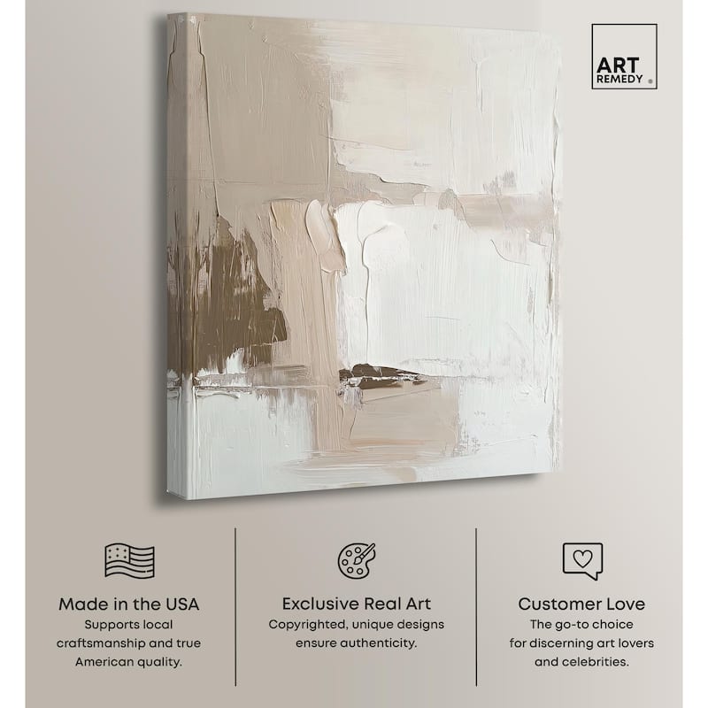 Pale Textured Silence I Canvas by Art Remedy, Gallery Wrapped