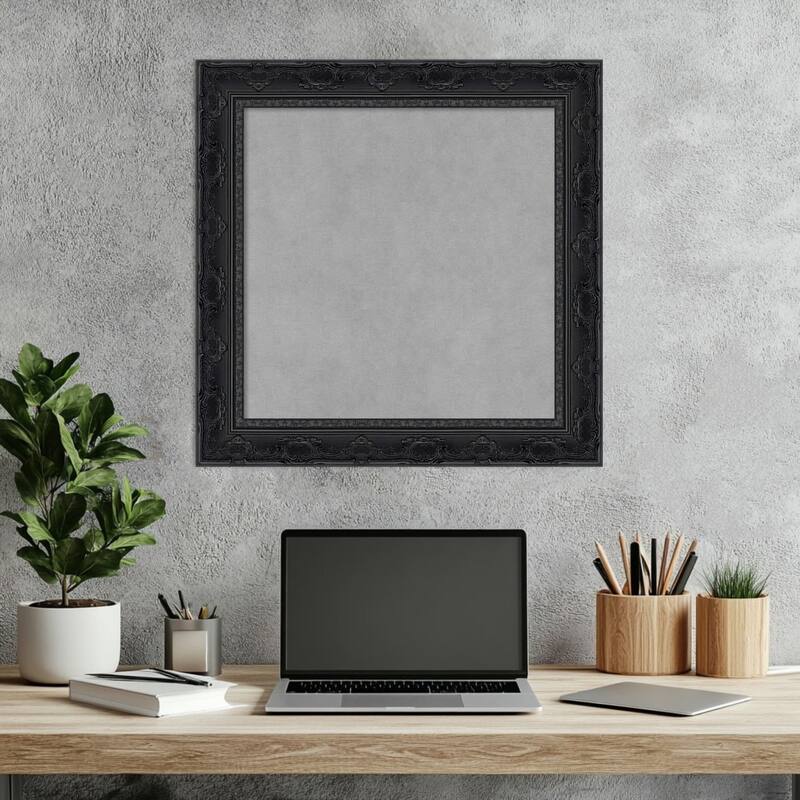 Amanti Art Filigree Gloss Black Framed