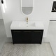 preview thumbnail 4 of 76, Plywood Freestanding Bathroom Vanity in Black Chestnut with Integrated Resin Sink