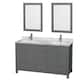 Option Dark Gray / White Carrara Marble Top / Brushed