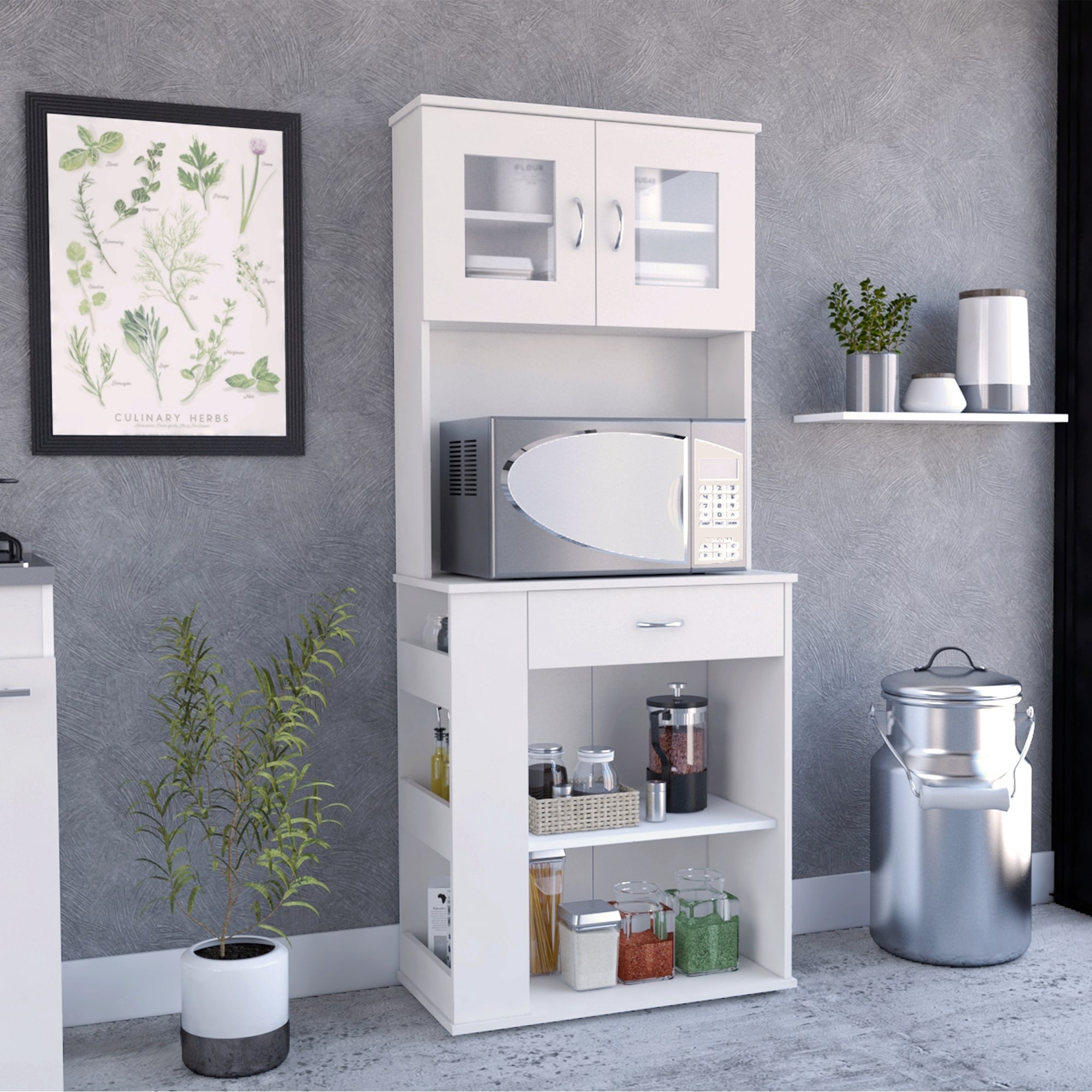 Double kitchen shop pantry cabinet